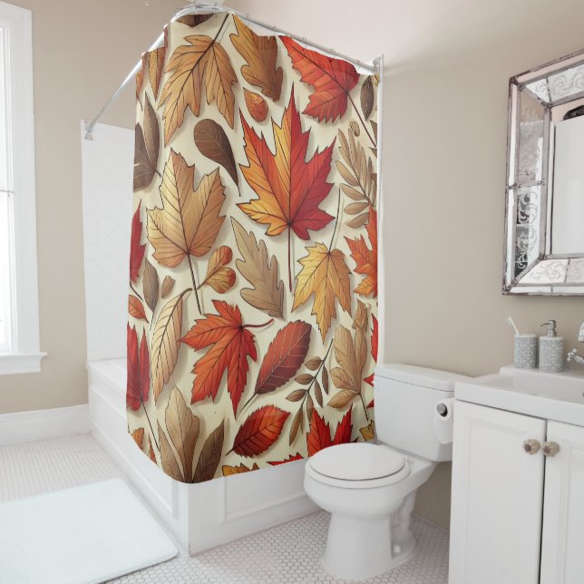 classic Autumn leaves Shower Curtain (In Situ)