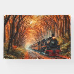 classic Autumn train Banner