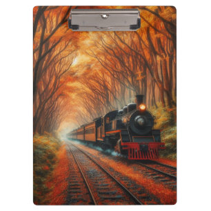 classic Autumn train Clipboard