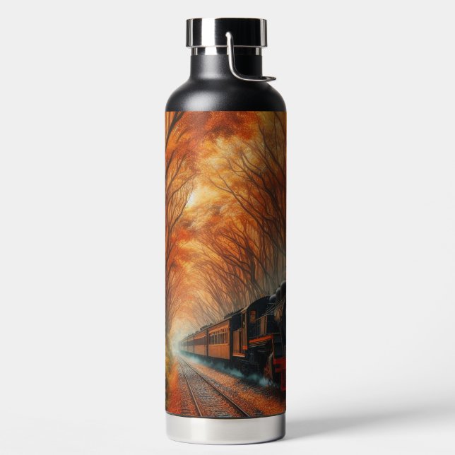 classic Autumn train Water Bottle (Left)