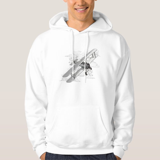 Classic Aviation Biplane Hoodie (Front)