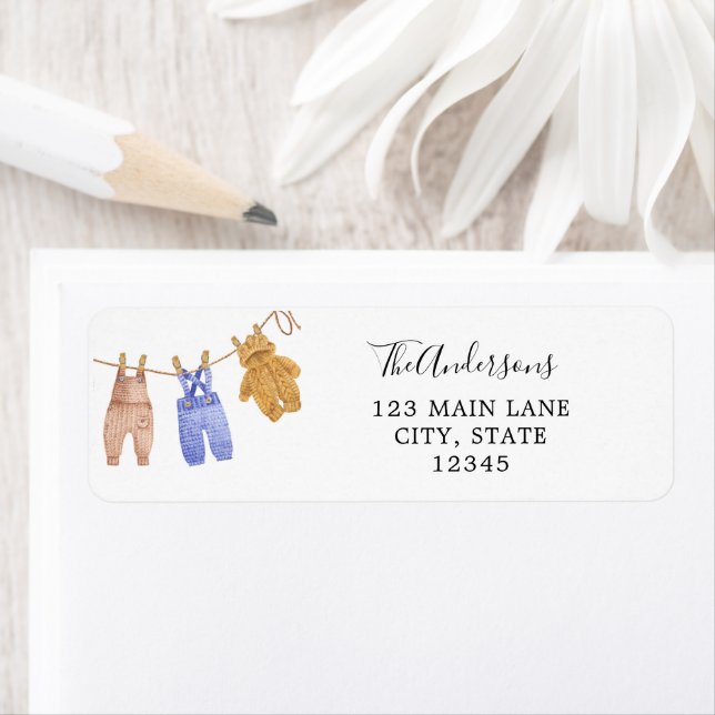 Classic Baby Boy Return Address Label (Insitu)