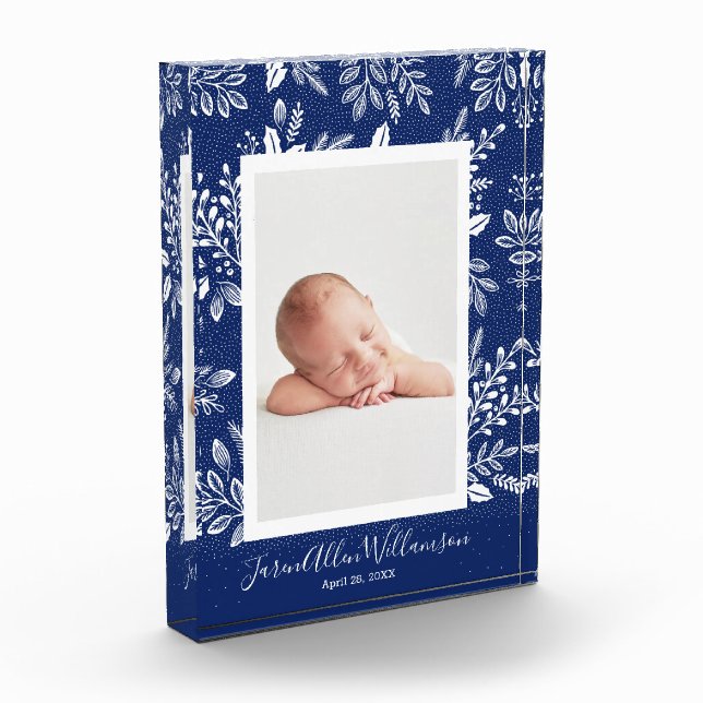 Classic Baby Newborn Birth Photo Custom (Left)