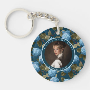 Classic Baby Shower Gifts Hydrangeans Flower Key Ring