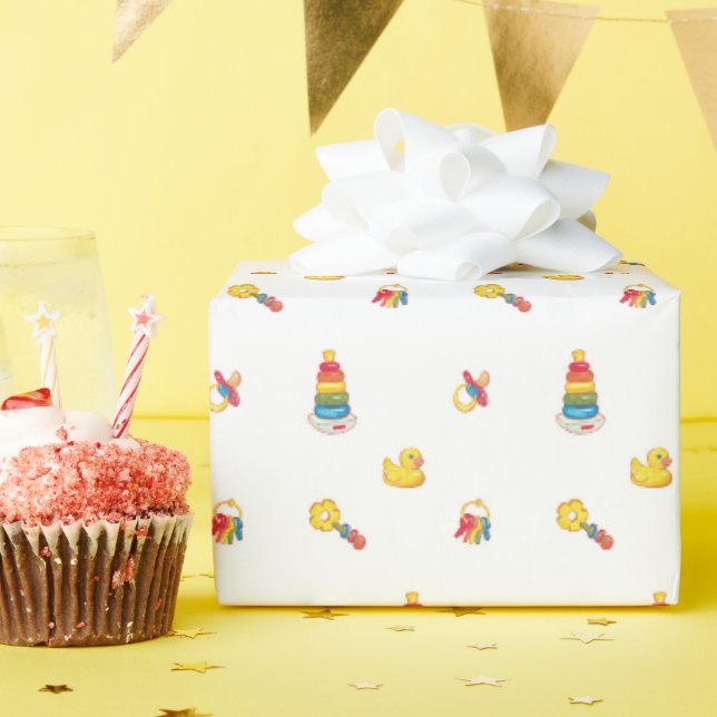 Classic Baby Toys Wrapping Paper (Birthday Party)