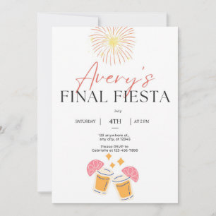 Classic Bachelorette Party Invitation with Shots