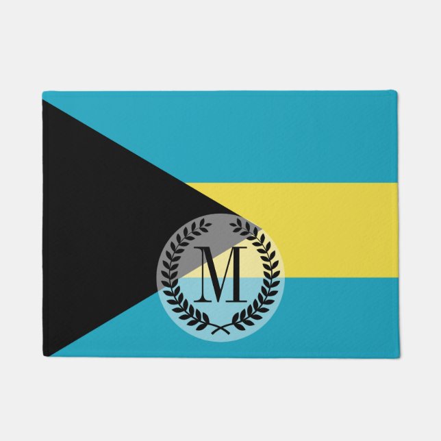 Classic Bahamian Flag Doormat (Front)