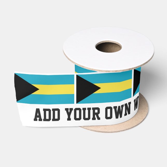 Classic Bahamian Flag Satin Ribbon (Spool)