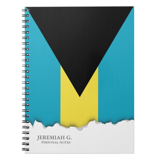 Classic Bahamian Flag Spiral Notebook (Front)
