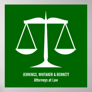 Classic Balanced Scales of Justice Art Poster