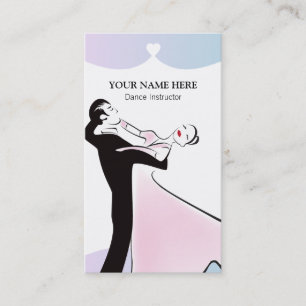 Classic Ballroom Dance Instructor Business Card