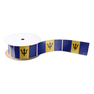 Classic Barbados Flag Satin Ribbon