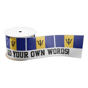 Classic Barbados Flag Satin Ribbon