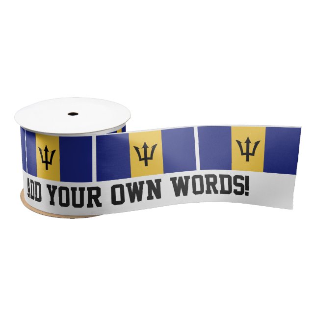 Classic Barbados Flag Satin Ribbon (Spool)