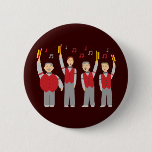 Classic Barbershop Quartet 6 Cm Round Badge