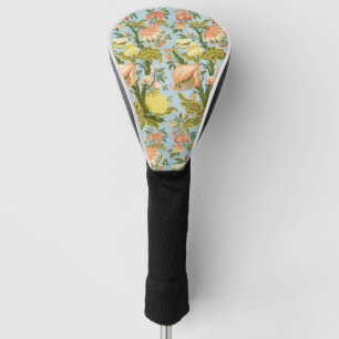 Classic Baroque Floral Fruit Damask Textile Golf Head Cover