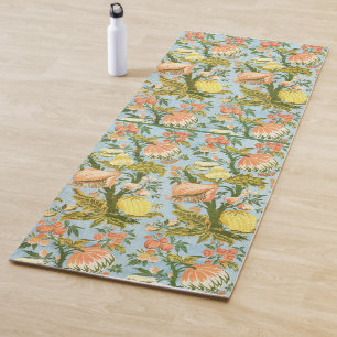 Classic Baroque Floral Fruit Damask Textile Yoga Mat