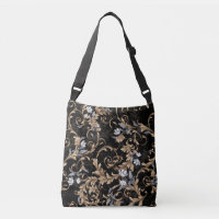 Classic baroque flowers: black background.