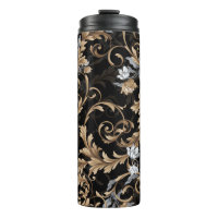 Classic baroque flowers: black background.