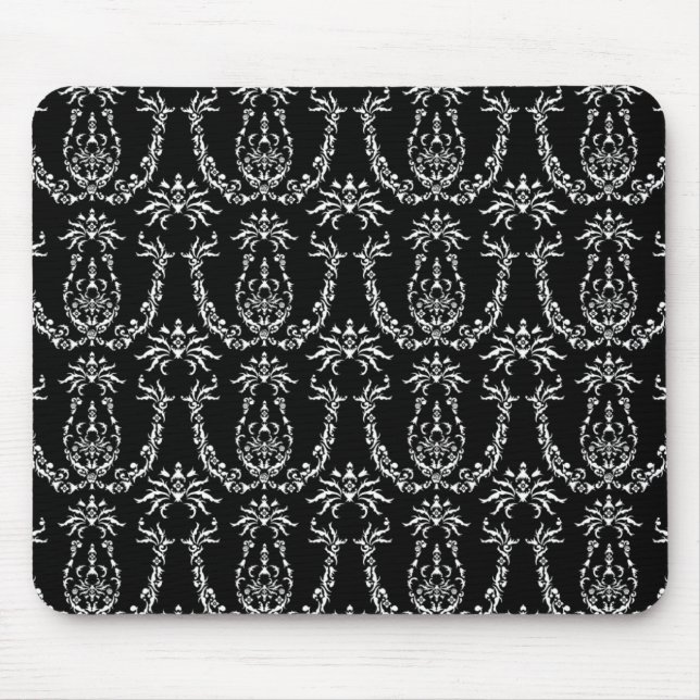 Classic Baroque Mousemat in Black (Front)