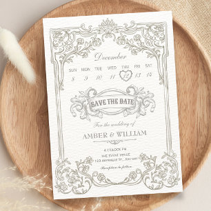 Classic baroque save the date