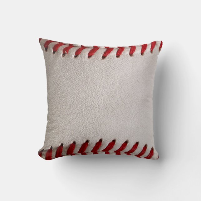 Classic Baseball and Softball Red Stitching Cushion (Front)
