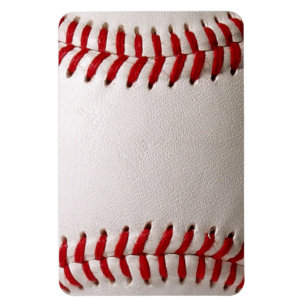 Classic Baseball and Softball Red Stitching Magnet