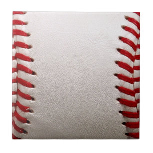 Classic Baseball and Softball Red Stitching Tile