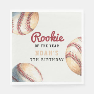 Classic Baseball Birthday Party Napkin