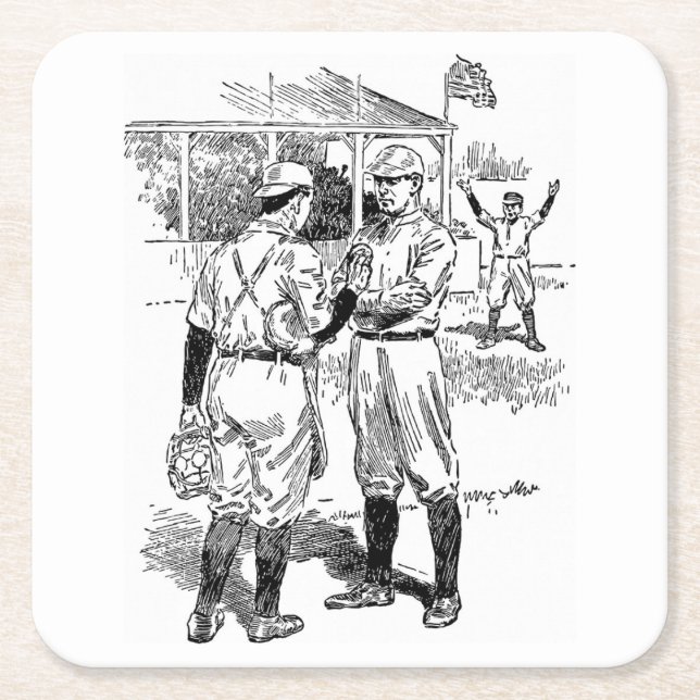 Classic Baseball Coaster Set (Front)