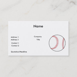 classic baseball design business card