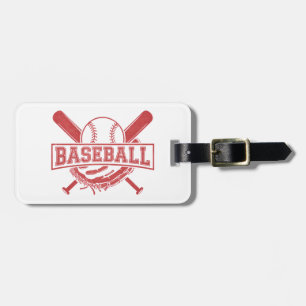 Classic Baseball Emblem Luggage Tag