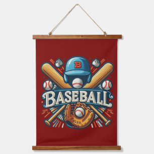 Classic Baseball Essentials / Stylish Retro Legend Hanging Tapestry