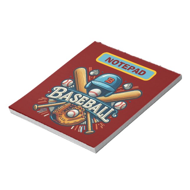 Classic Baseball Essentials / Stylish Retro Legend Notepad (Rotated)