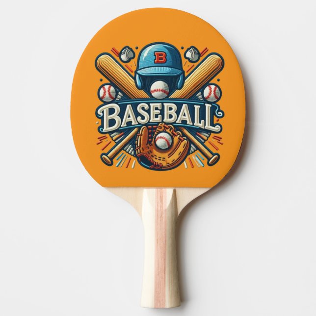 Classic Baseball Essentials / Stylish Retro Legend Ping Pong Paddle (Front)