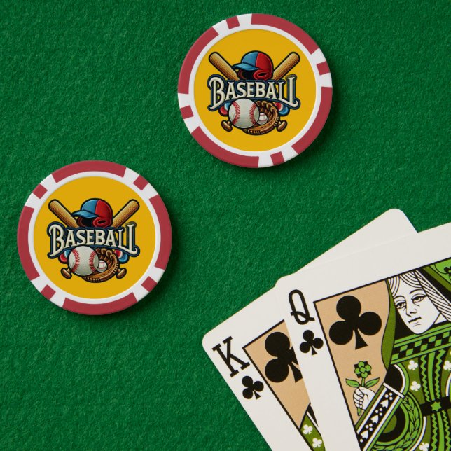 Classic Baseball Essentials / Stylish Retro Legend Poker Chips (Poker Table (Double))