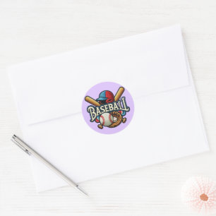 Classic Baseball Essentials / Stylish Retro Legend Round Sticker