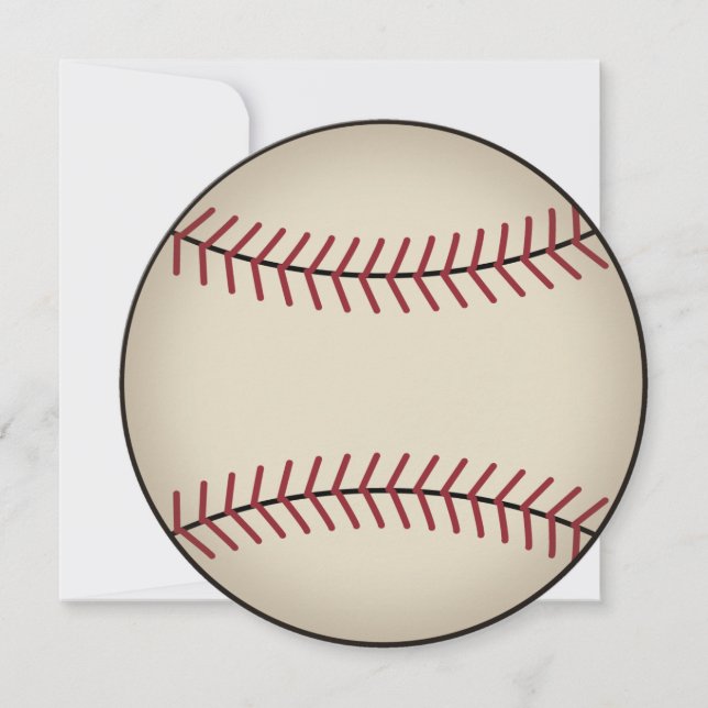 Classic Baseball Invitations (Front)