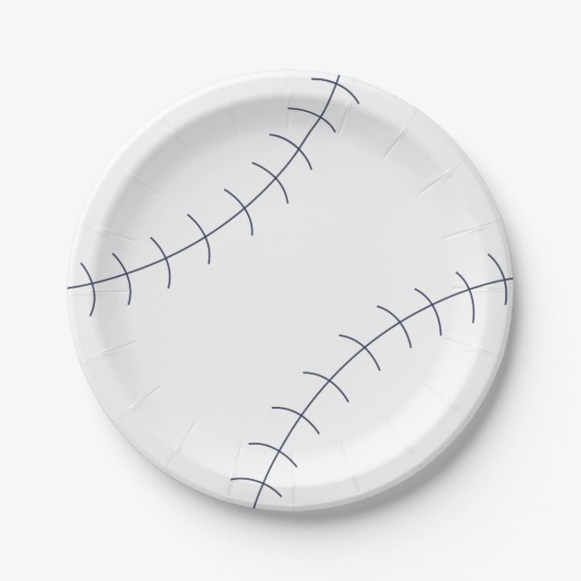 Classic Baseball Party Plates (Front)