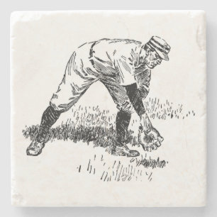 Classic Baseball Stone Coaster