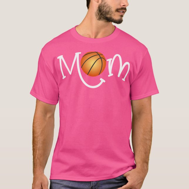 Classic Basketball Mum Gift Mum With Basketball T-Shirt (Front)