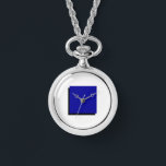 Classic Bauhaus Art Blue Square Necklace Watch<br><div class="desc">Inspired by the Bauhaus movement,  this necklace watch is more than just a timepiece – it's a wearable statement of iconic sophisticated simplicity. Crafted with clean lines,  geometric forms,  and a focus on essential beauty,  this piece seamlessly blends form and function.</div>