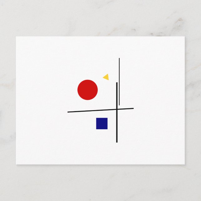 Classic Bauhaus Art Composition Postcard (Front)