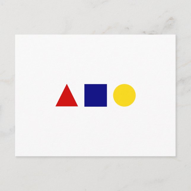 Classic Bauhaus Colourful Geometric Art  Postcard (Front)