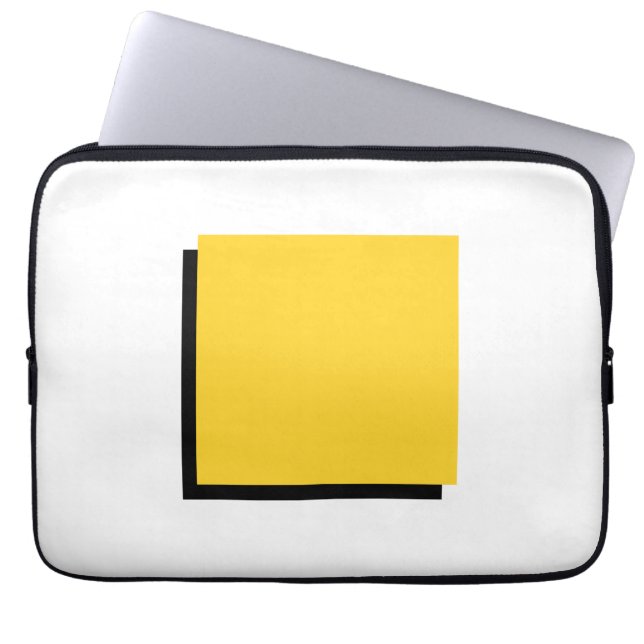 Classic Bauhaus Design Yellow Square Laptop Sleeve (Front)