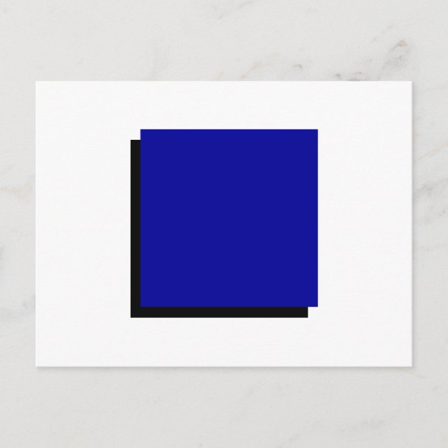 Classic Bauhaus Geometric Art Blue Square Postcard (Front)