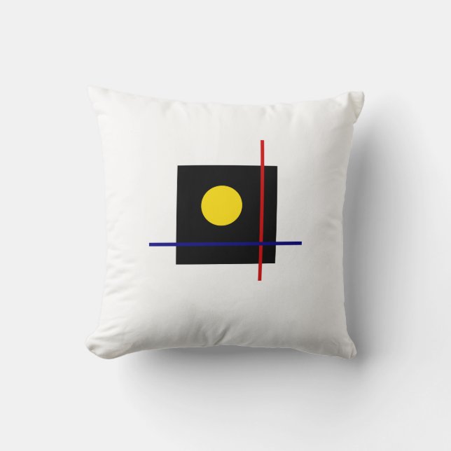 Classic Bauhaus Geometric Art Cushion (Front)