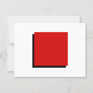 Classic Bauhaus Geometric Art Red Square Postcard