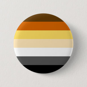Classic Bear Pride Flag 6 Cm Round Badge