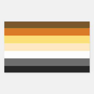 Classic Bear Pride Flag Rectangular Sticker